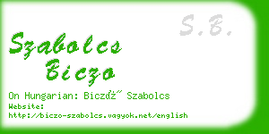 szabolcs biczo business card